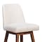 Armen Living Amalie Swivel Bar Stool in Brown Oak Wood Finish with Beige Fabric 840254332089 - alternate 5